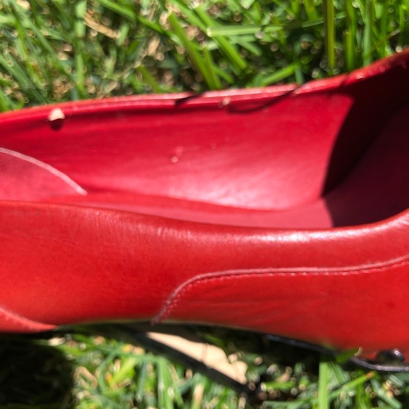 Aldo Red Leather 4” Heels Size 7 - Picture 8 of 9